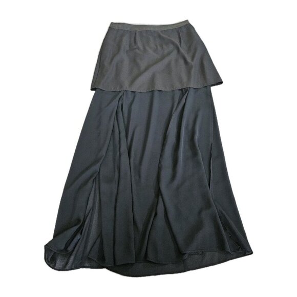 BCBGeneration Skirt Womens 10 Black 1/2 Lined Midi Sheer Lace Fairy Whimsigoth - Picture 9 of 16